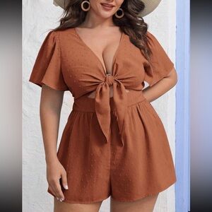 Burnt orange romper